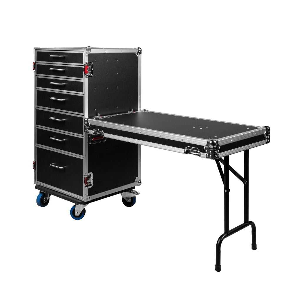 Gator GTOUR-WORKST7 Utility Drawer Case With Fold-Out Table