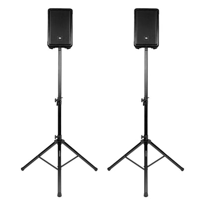 Gator RI-SPKRSTDSET-250-AL Aluminum Tripod Speaker Stand Set With Deluxe Bag
