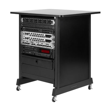 Gator RI-STRK-14U-BLK 14U Wood Rack Cabinet | Black