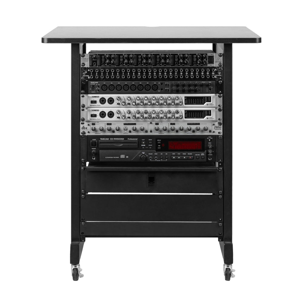 Gator RI-STRK-14U-BLK 14U Wood Rack Cabinet | Black