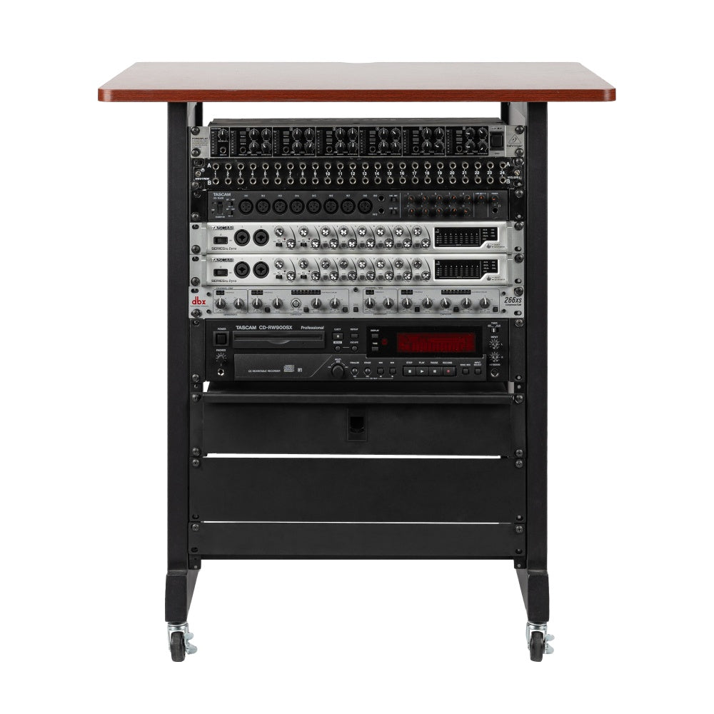 Gator RI-STRK-14U-CH 14U Wood Rack Cabinet | Cherry