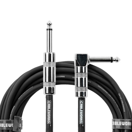 Gator Backline Straight To Right Angle Instrument Cable | 5'
