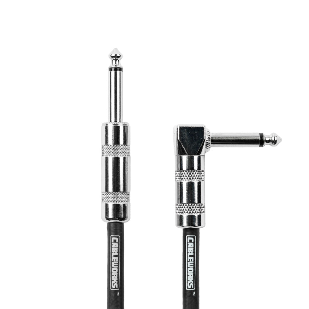 Gator Backline Straight To Right Angle Instrument Cable | 10'