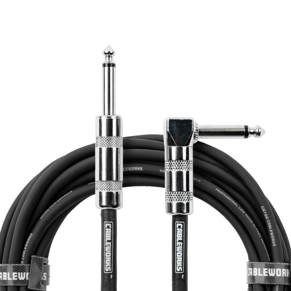 Gator Backline Straight To Right Angle Instrument Cable | 30'