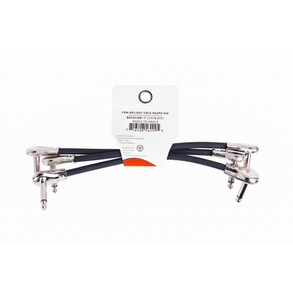 Gator GCWB-INS-6INRA3PK Backline Right Angle Instrument Patch Cable 6" | 3-Pack