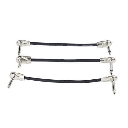 Gator GCWB-INS-6INRA3PK Backline Right Angle Instrument Patch Cable 6" | 3-Pack