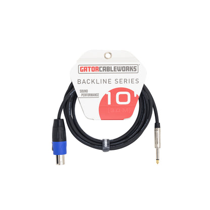 Gator Backline TS To Twist Lock Speaker Cable | 10'