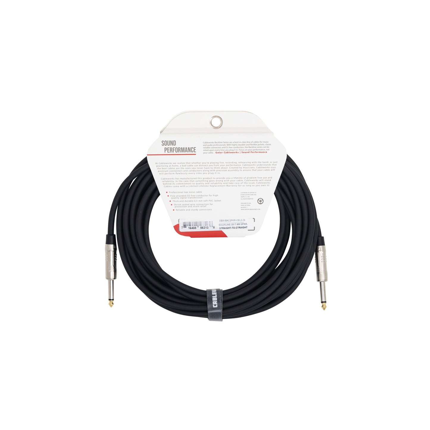 Gator Backline TS Speaker Cable | 25'
