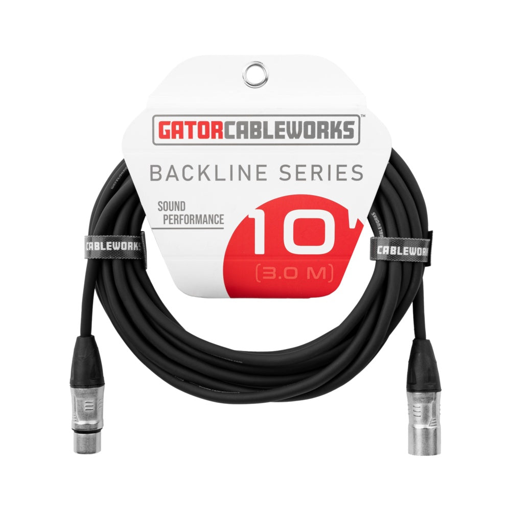 Gator Backline XLR Microphone Cable | 10'