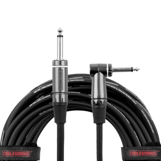 Gator Composer Straight To Right Angle Instrument Cable | 10'