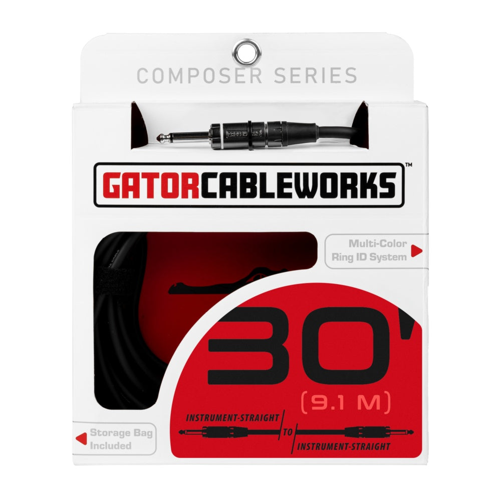 Gator Composer Straight To Right Angle Instrument Cable | 30'