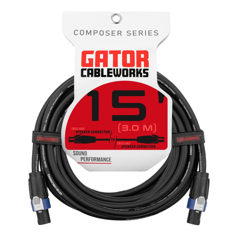 Gator Composer Twist Lock Speaker Cable | 15'
