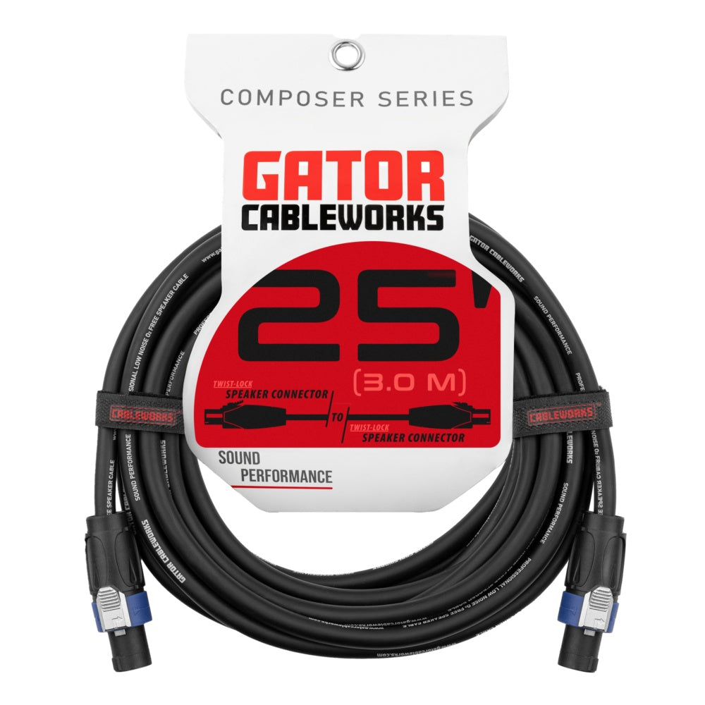 Gator Composer Twist Lock Speaker Cable | 25'