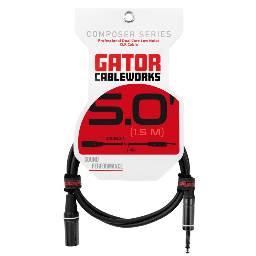 Gator Composer XLR Male To TRS Cable | 5'