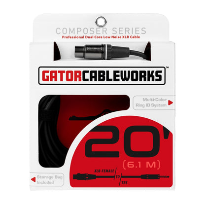 Gator Composer XLR Female To TRS Cable | 20'