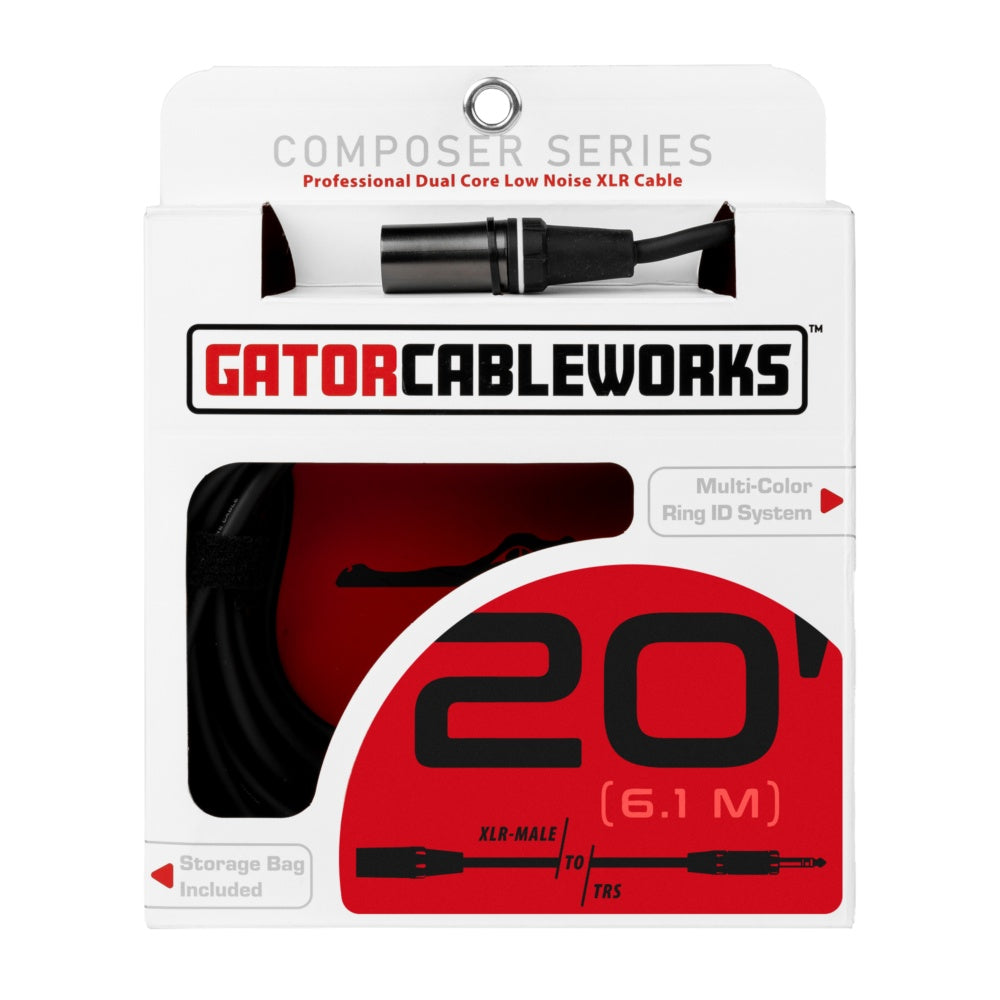 Gator Composer XLR Male To TRS Cable | 20'