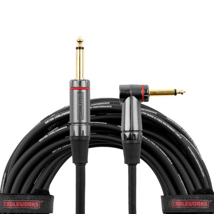 Gator Cableworks Straight To Right Angle Instrument Cable | 10'