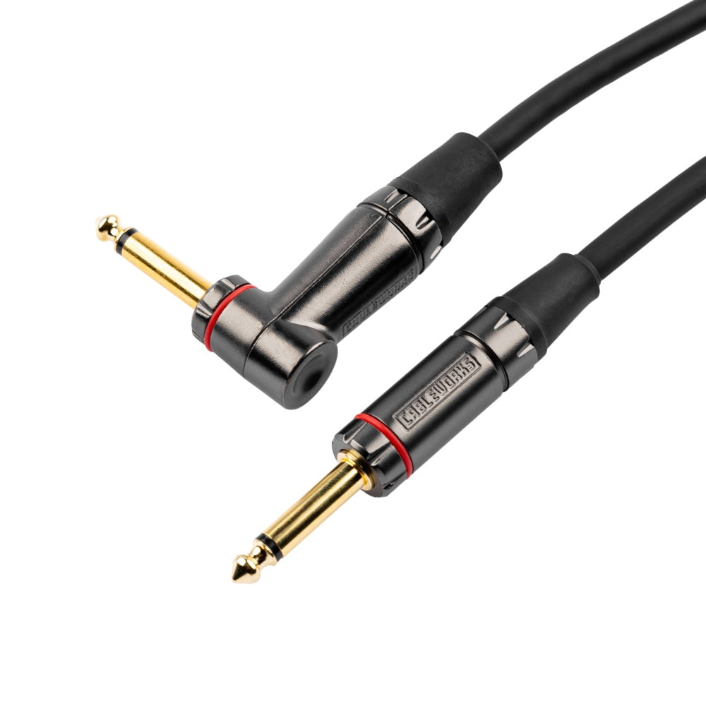 Gator Cableworks Straight To Right Angle Instrument Cable | 10'