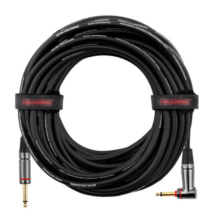 Gator Cableworks Straight To Right Angle Quiet Instrument Cable | 10'