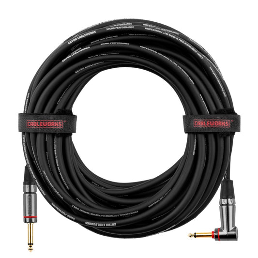 Gator Cableworks Straight To Right Angle Quiet Instrument Cable | 10'