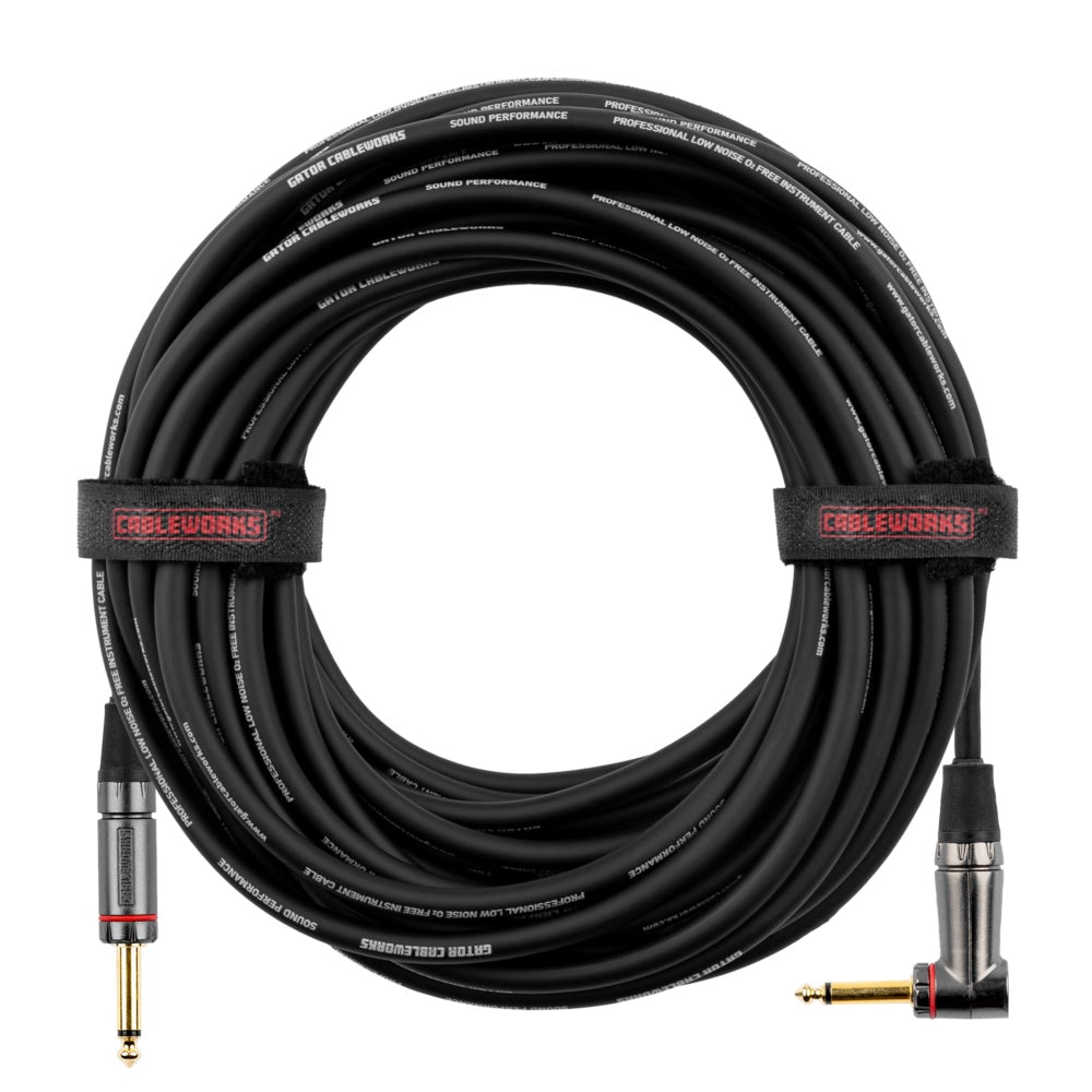 Gator Cableworks Straight To Right Angle Instrument Cable | 20'