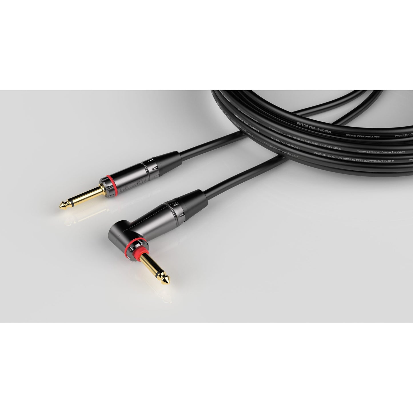 Gator Cableworks Straight To Right Angle Quiet Instrument Cable | 20'