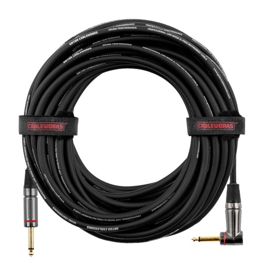 Gator Cableworks Straight To Right Angle Instrument Cable | 30'