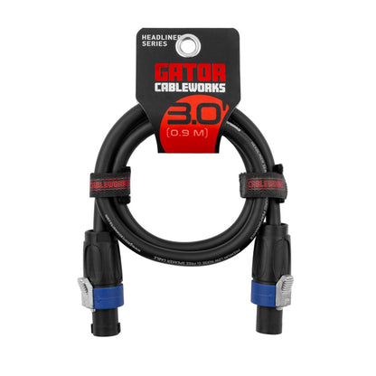 Gator Cableworks Twist Lock Speaker Cable | 3'