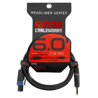 Gator Cableworks TS To Twist Lock Speaker Cable | 6'