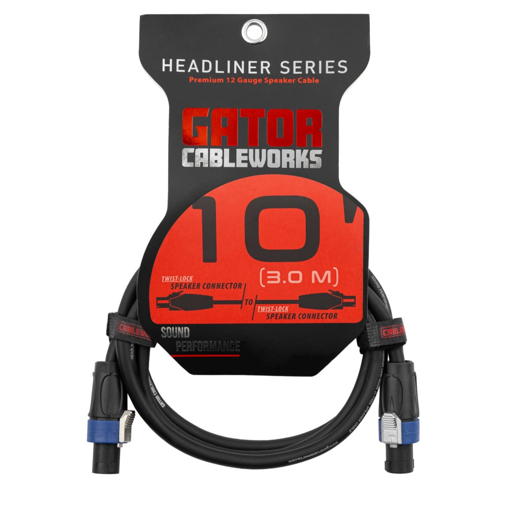 Gator Cableworks Twist Lock Speaker Cable | 10'