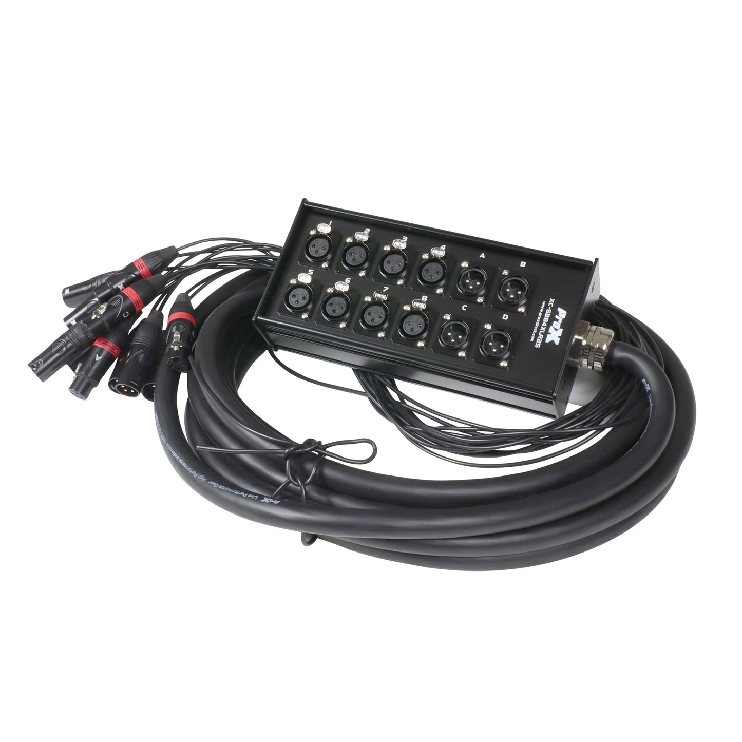ProX XC-SB84XLR25 Stage Box Snake 8-Channel Send 4-Return XLR