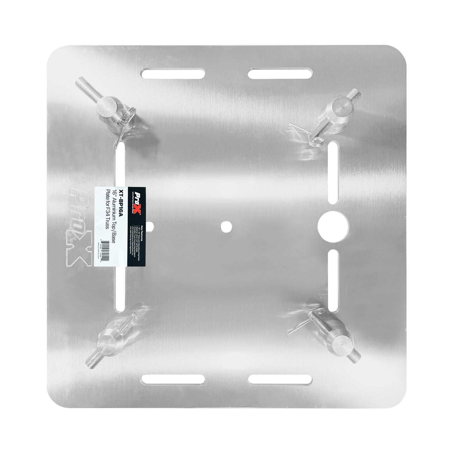 ProX Truss Base Plate For F34 Conical Square Truss | 16 in x 16 in | 6 mm | Aluminum