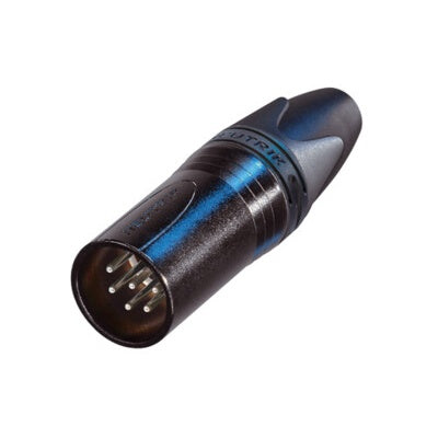 Neutrik Neutrik 6-Pole Male XLR Connector Solder Type With Latch Lock | Black/Silver