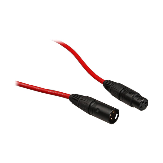 Whirlwind MKQ Quad Microphone Cable XLR Balanced With Canare Star-Quad | 10' | Red