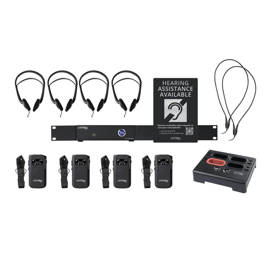 Listen Technologies ListenWIFI System Wi-Fi Audio Streaming | 4 | Analog | NEW