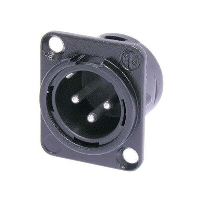 Neutrik NC3MD-L-BAG-1 3-Pin Male XLR D-Size Panel Connector