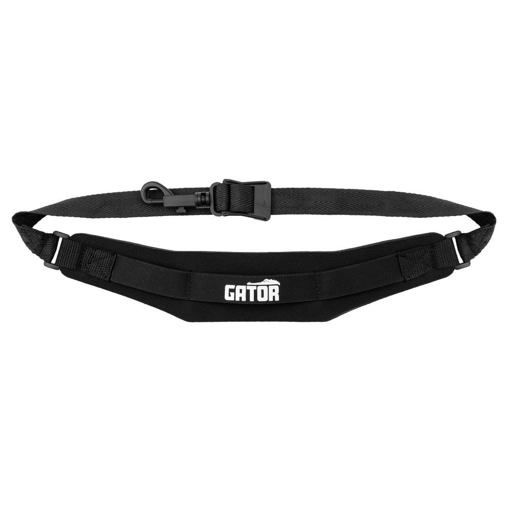 Gator G27NEO-BLK-JR Deluxe Neoprene Saxophone Strap | 15"