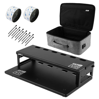 Gator GV-TL1710R1-GB Vertex Travel Lite Pedalboard | 17" x 10" with Riser