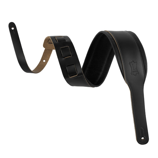 Levy's Leathers M26PD Guitar Strap | Acoustic (45"-52.5") | Black