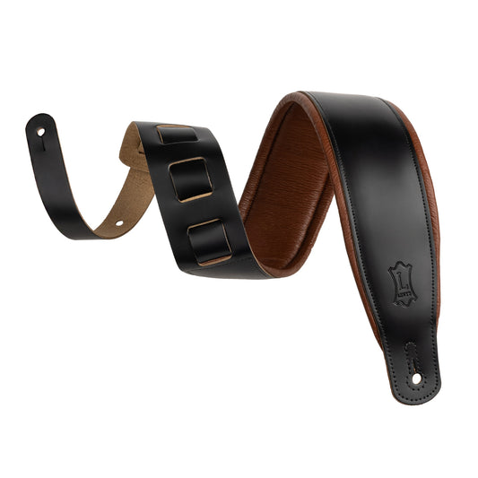 Levy's Leathers M26PD Guitar Strap | Standard (37"-51") | Black/Tan