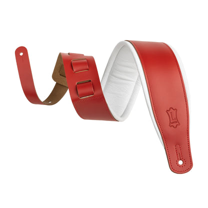 Levy's Leathers M26PD Guitar Strap | Standard (37"-51") | Red/White