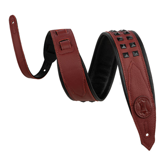 Levy's Leathers M80GRPDX Studded Leather Strap | Oxblood