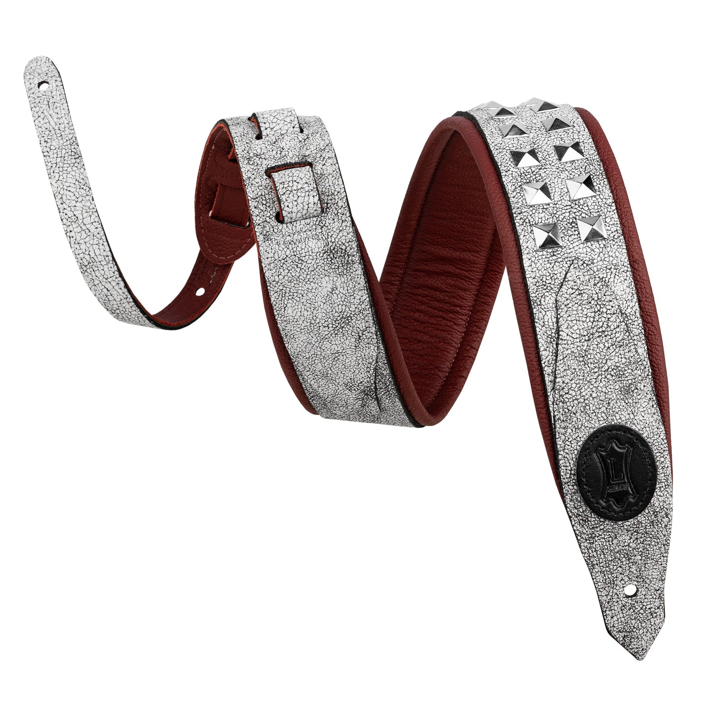 Levy's Leathers M80GRPDX Studded Leather Strap | Cracked White