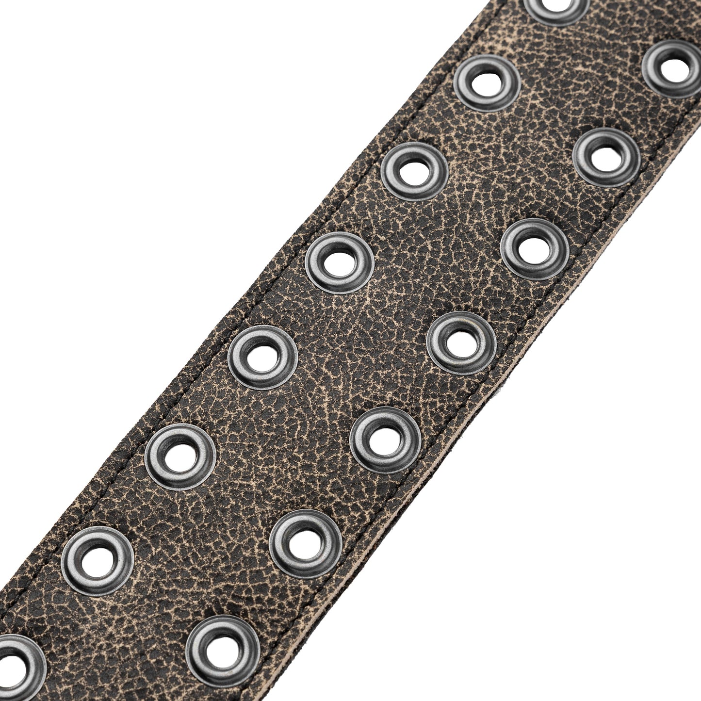 Levy's Leathers M80RBEY Leather Strap with Black Eyelets | Distressed Black