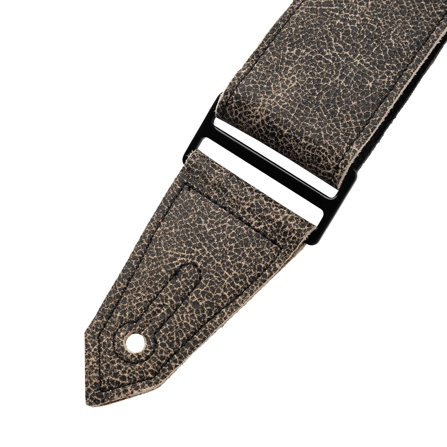 Levy's Leathers M80RBEY Leather Strap with Black Eyelets | Distressed Black