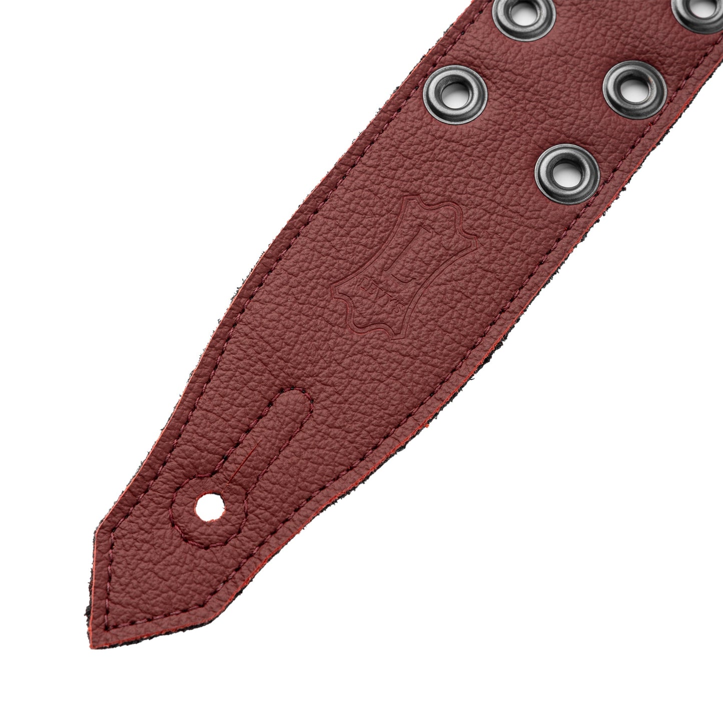 Levy's Leathers M80RBEY Leather Strap with Black Eyelets | Oxblood