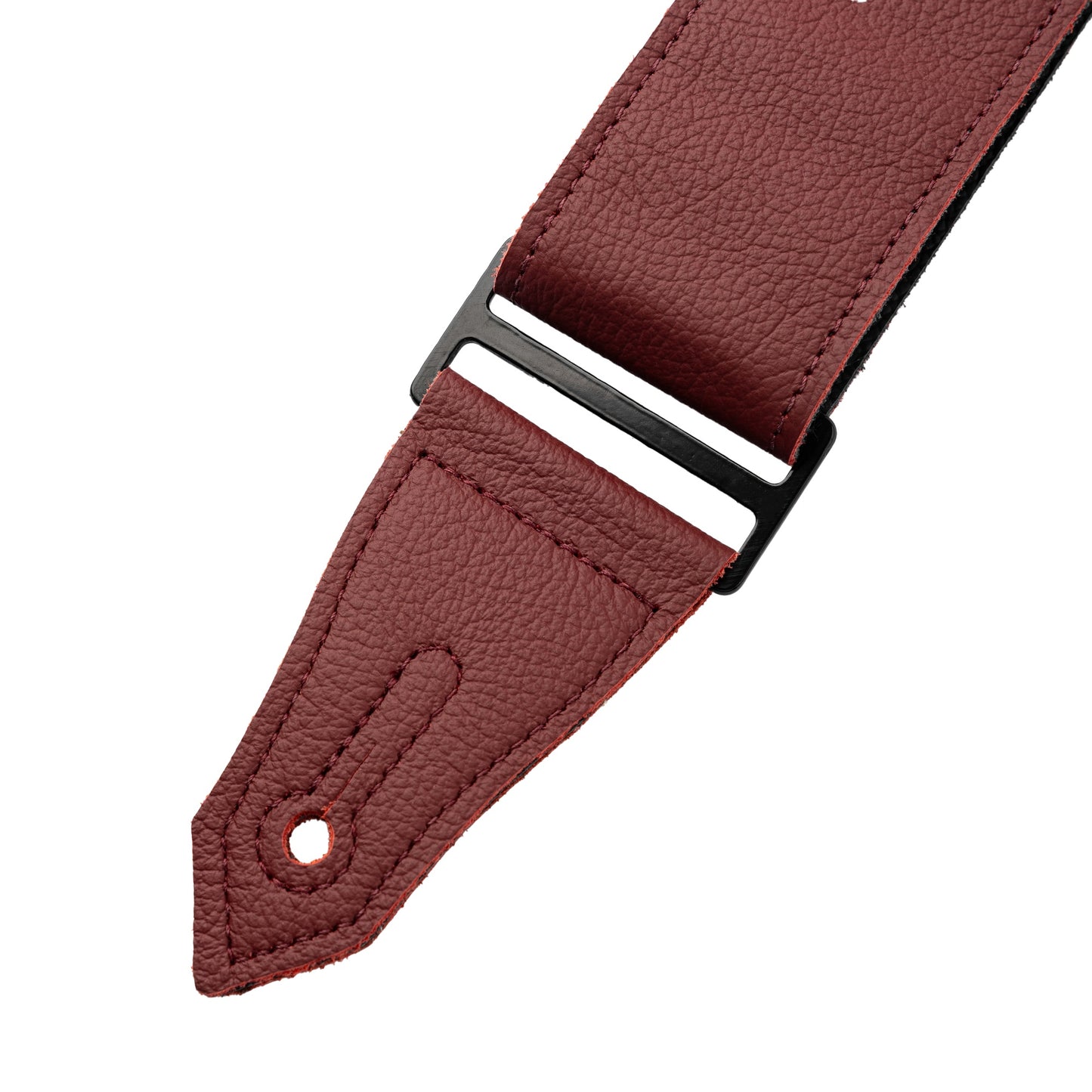 Levy's Leathers M80RBEY Leather Strap with Black Eyelets | Oxblood