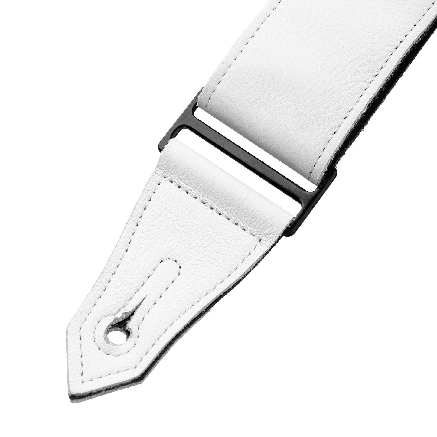Levy's Leathers M80RBEY Leather Strap with Black Eyelets | White