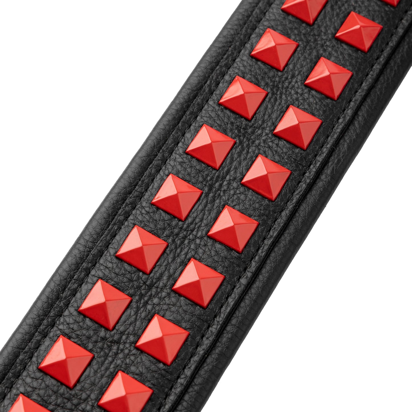 Levy's Leathers M81GRPDX Padded Garment Leather Strap with Red Studs | Black