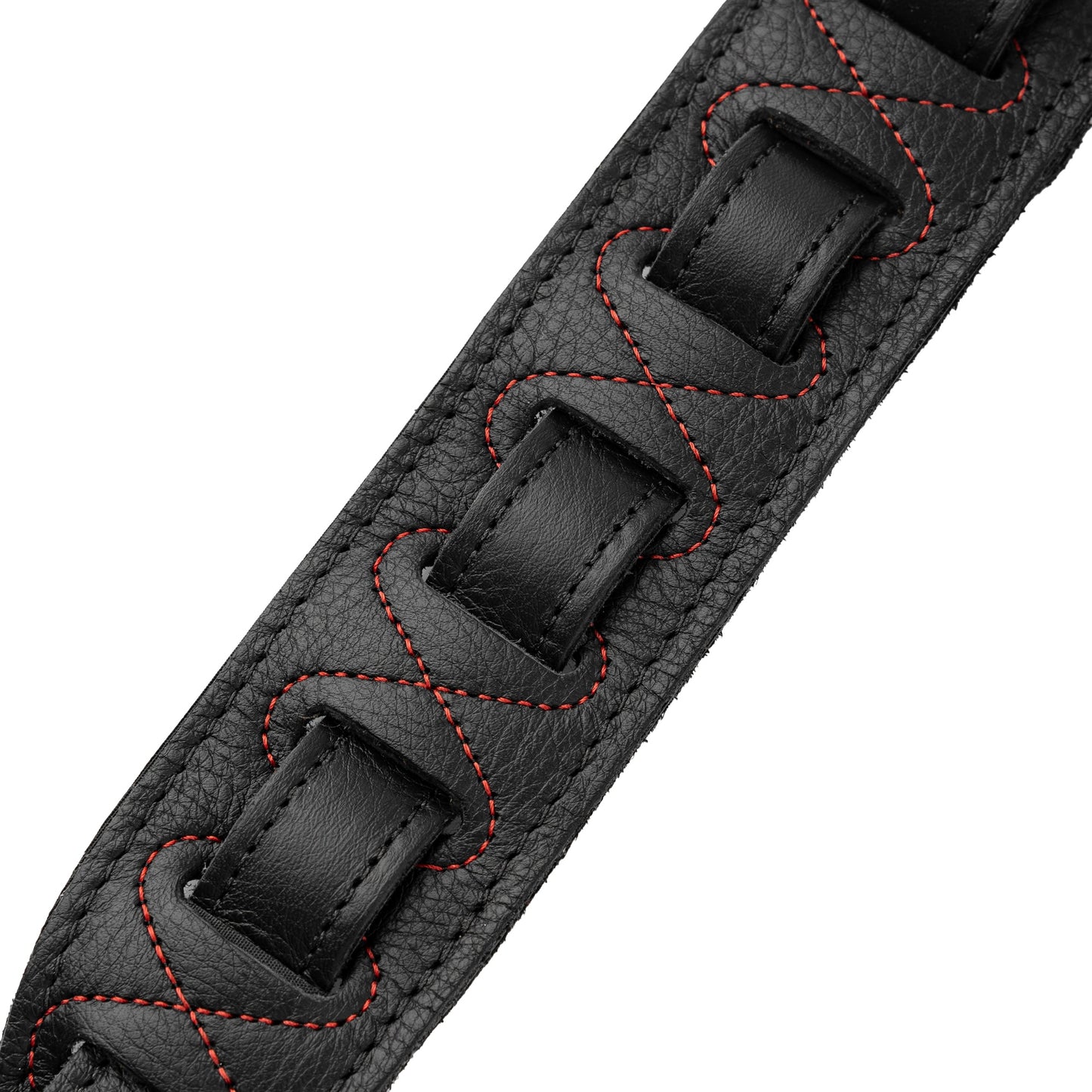 Levy's Leathers M81GRPDX Padded Garment Leather Strap with Red Studs | Black
